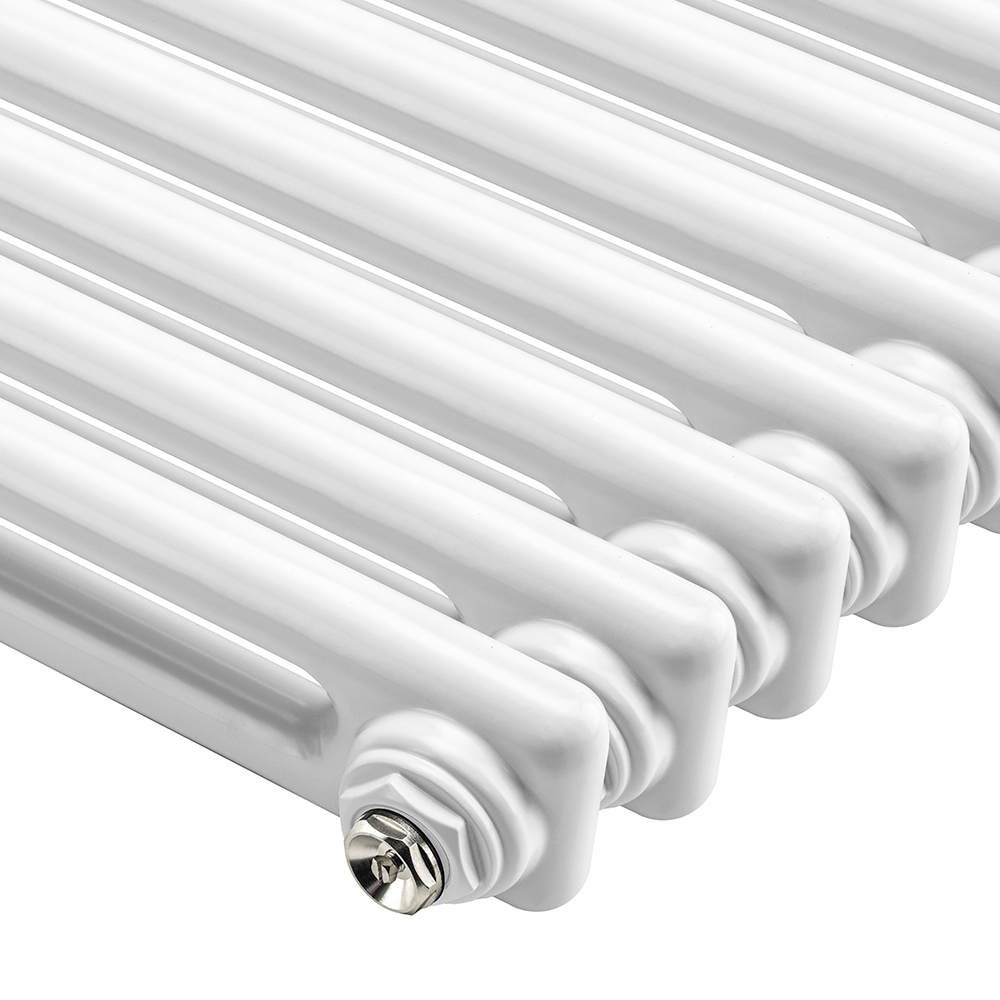 1500 x 203mm White Vertical Traditional 2 Column Radiator