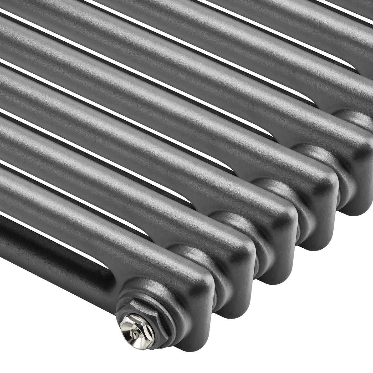 300 x 608mm Anthracite Horizontal Traditional 2 Column Radiator