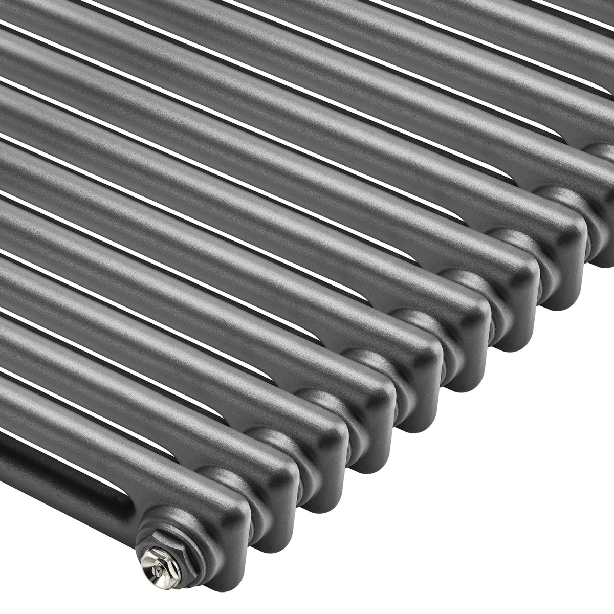 600 x 608mm Anthracite Horizontal Traditional 2 Column Radiator