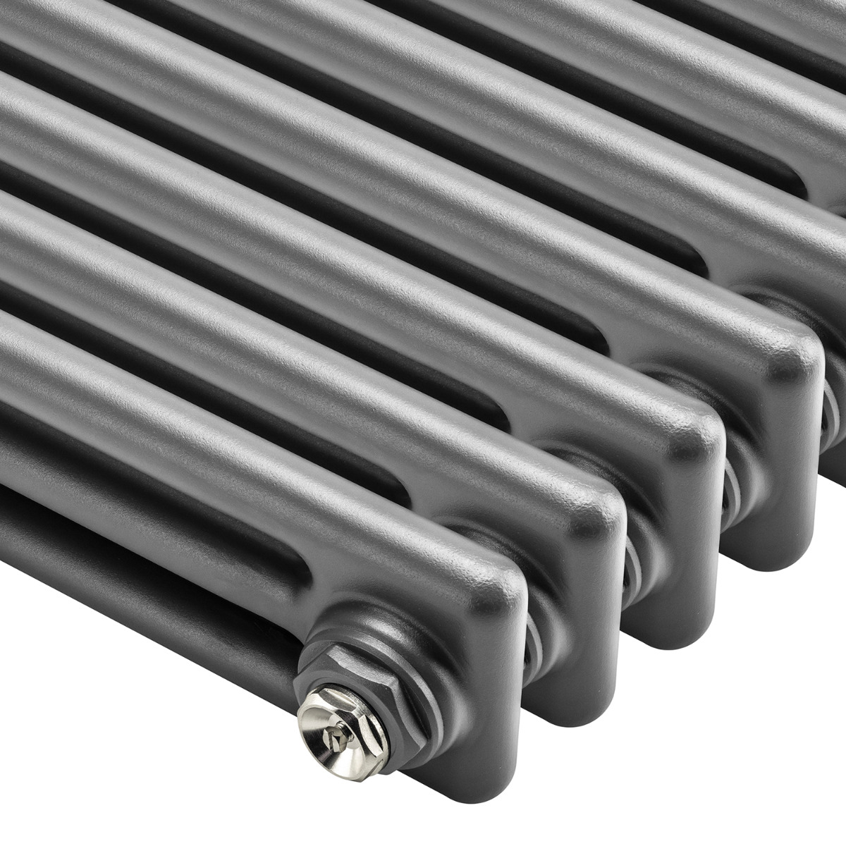300 x 608mm Anthracite Horizontal Traditional 3 Column Radiator