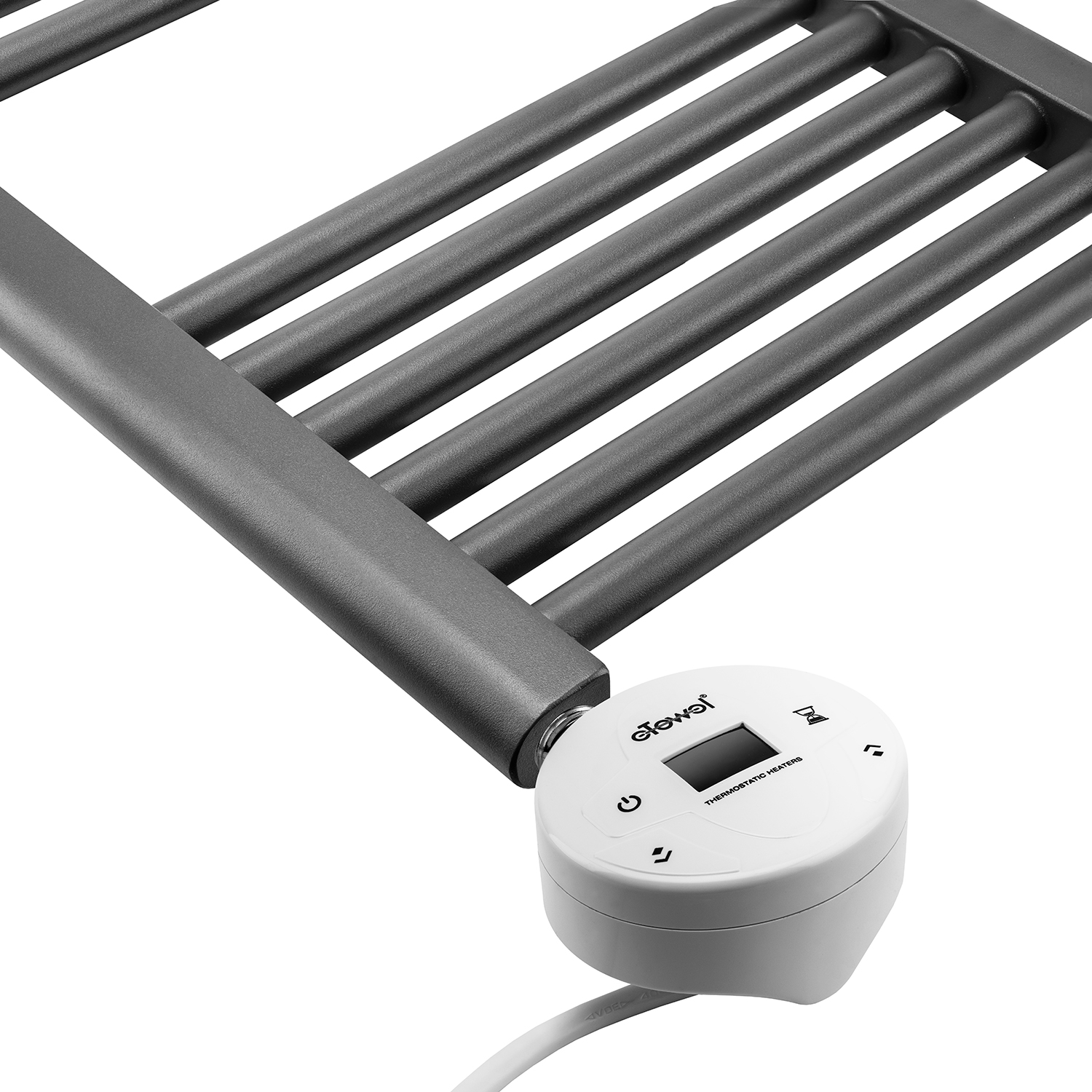 1200 x 500mm Electric Anthracite Heated Towel Rail