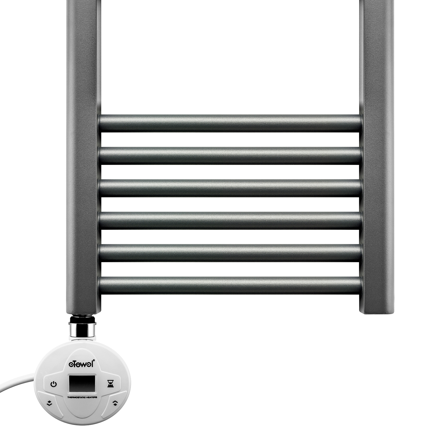 800 x 500mm Electric Anthracite Heated Towel Rail