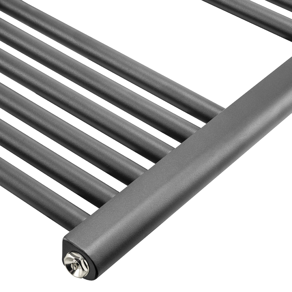 1200 x 400mm Straight Anthracite Heated Towel Rail