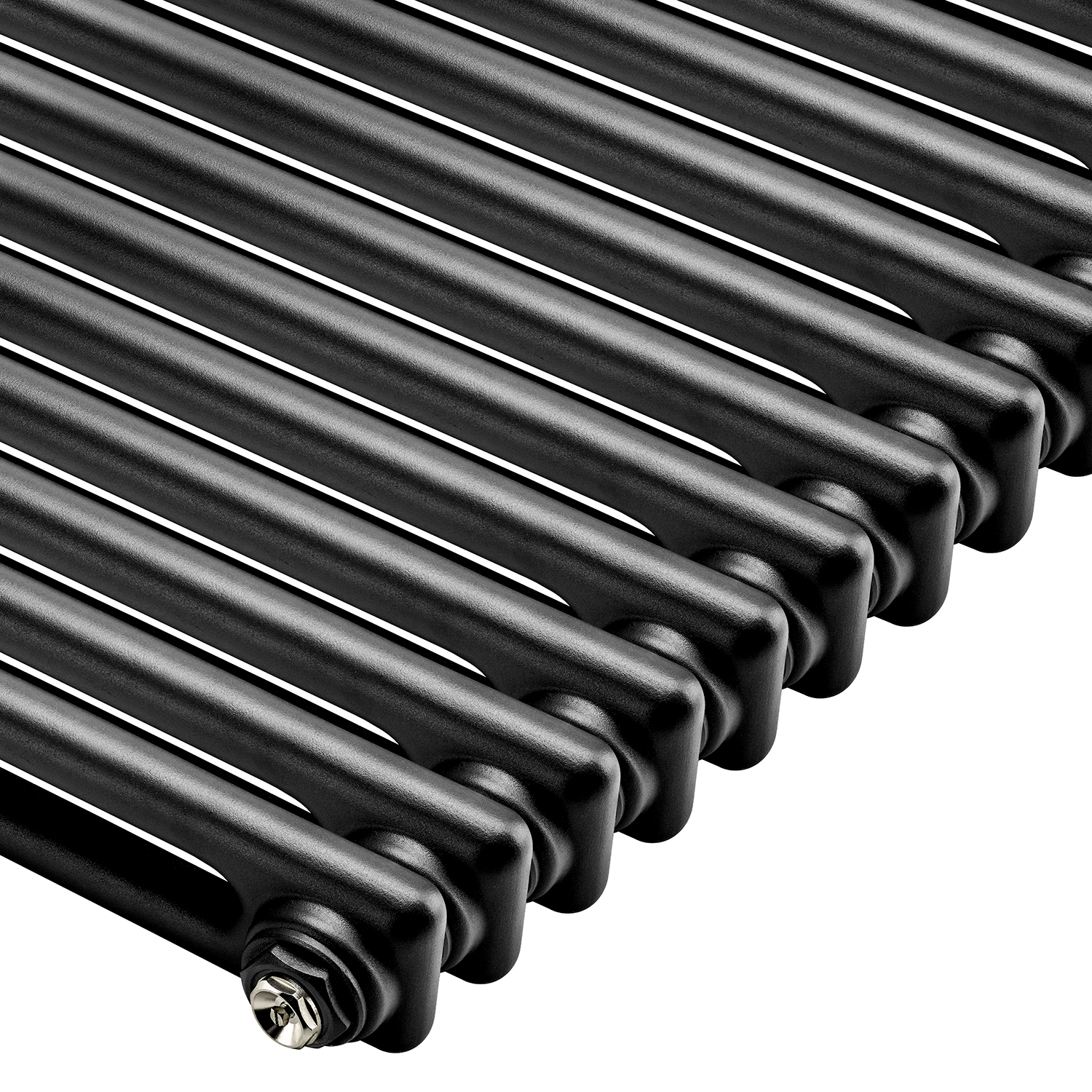 300 x 1013mm Black Horizontal Traditional 2 Column Radiator