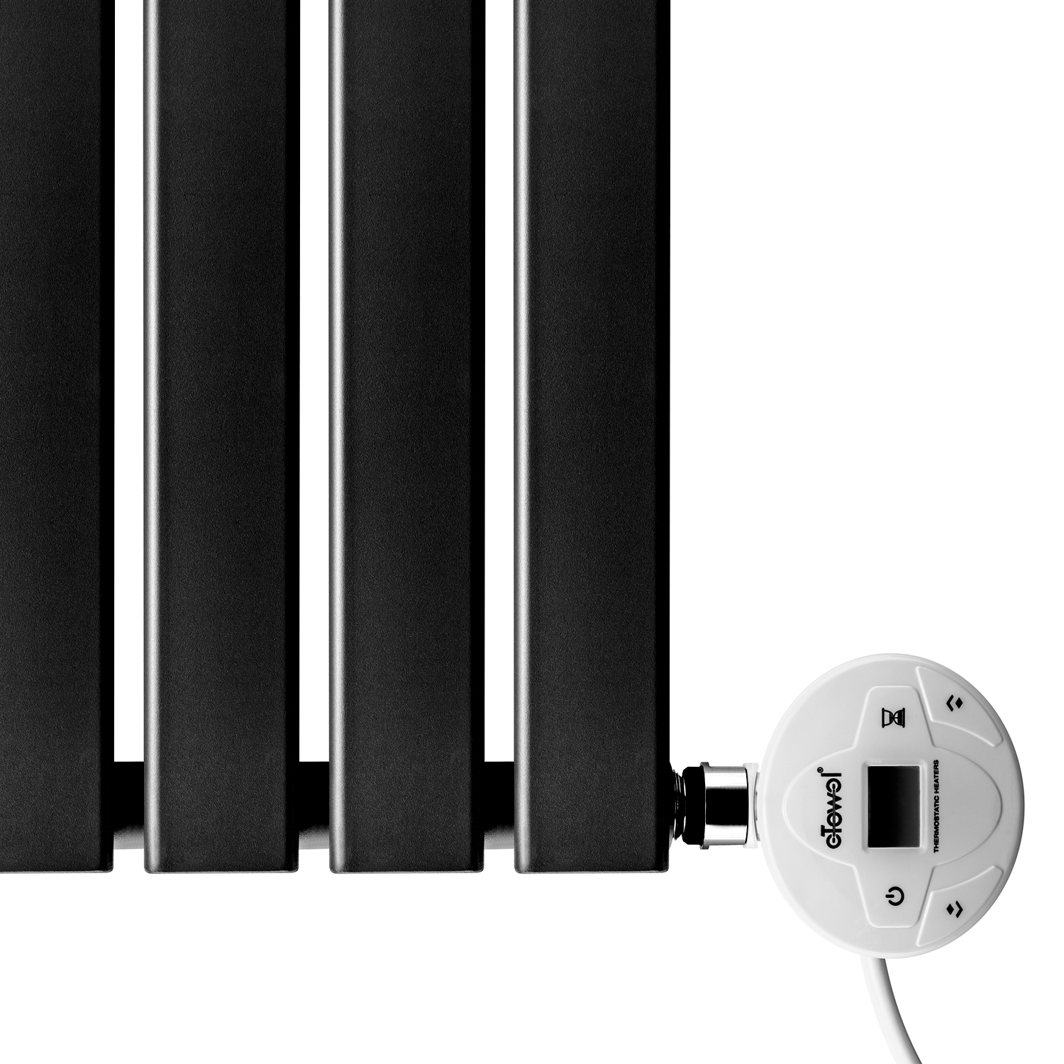 400 x 420mm Electric Black Single Flat Panel Horizontal Radiator