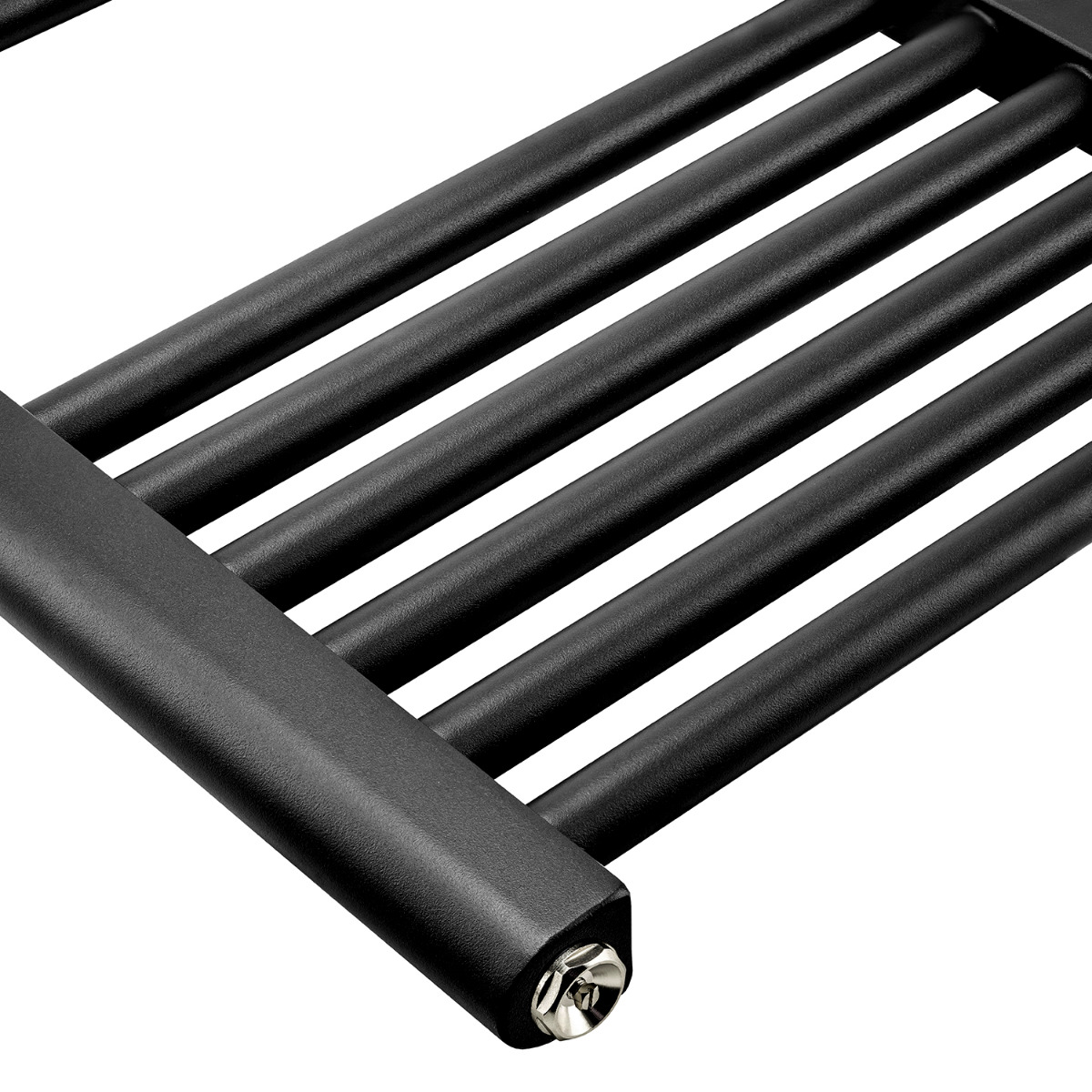 800 x 600mm Straight Black Heated Towel Rail