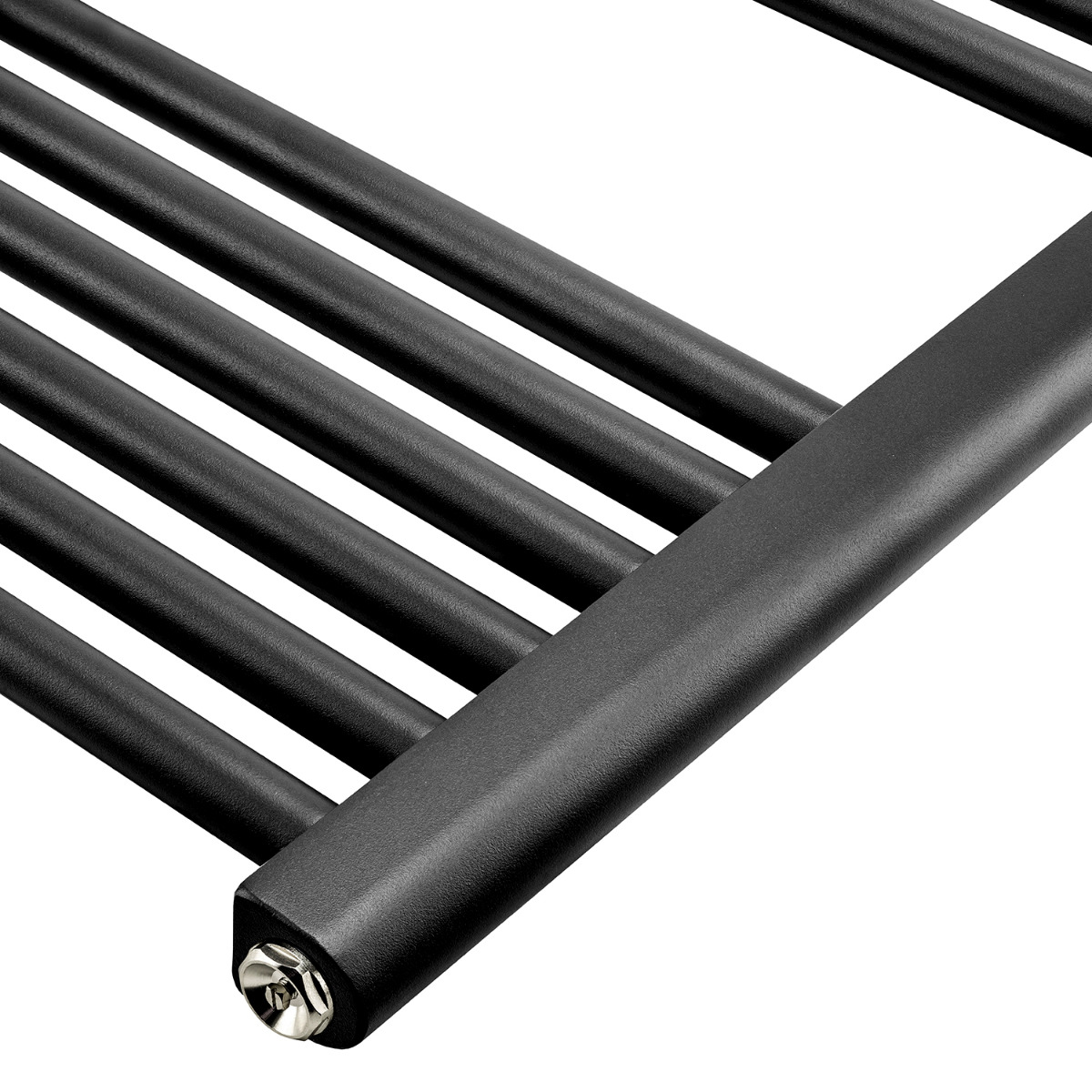 1600 x 500mm Straight Black Heated Towel Rail