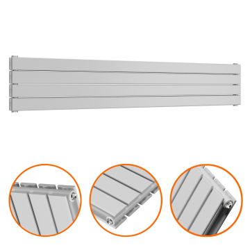 280mm x 1600mm Feather Grey Double Flat Panel Horizontal / Landscape Radiator