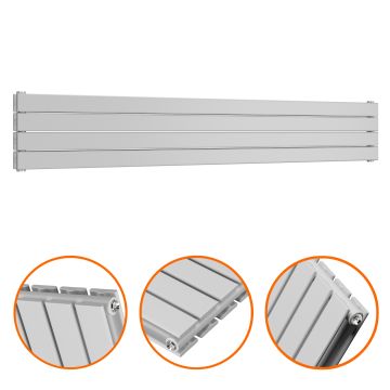 280mm x 1780mm Feather Grey Double Flat Panel Horizontal / Landscape Radiator