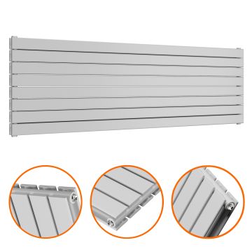 560mm x 1780mm Feather Grey Double Flat Panel Horizontal / Landscape Radiator