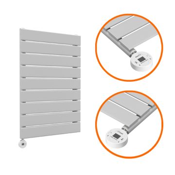 630 x 400mm Electric Feather Grey Single Flat Panel Vertical Radiator