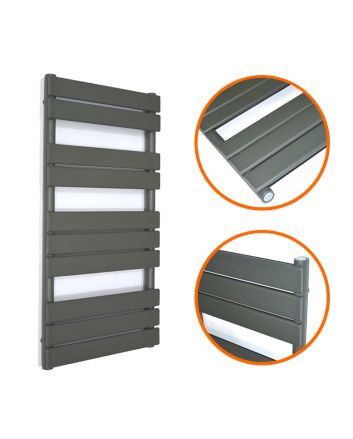 1000 x 450mm Anthracite Heated Towel Rail, Bathroom Radiator