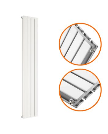 1780 x 280mm White Double Flat Panel Vertical Radiator 