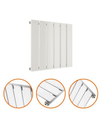 400 x 420mm White Single Flat Panel Horizontal Radiator 