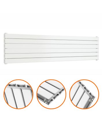 420mm x 1780mm White Double Flat Panel Horizontal / Landscape Radiator