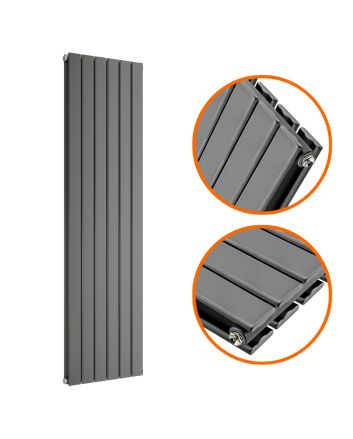 1780 x 420mm Anthracite Double Flat Panel Vertical Radiator 