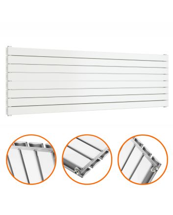 560mm x 1780mm White Double Flat Panel Horizontal / Landscape Radiator