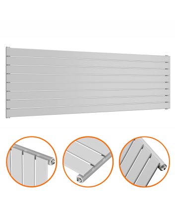 560mm x 1780mm Feather Grey Single Flat Panel Horizontal / Landscape Radiator
