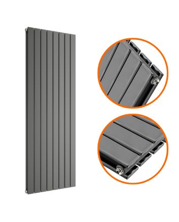 1780 x 560mm Anthracite Double Flat Panel Vertical Radiator 