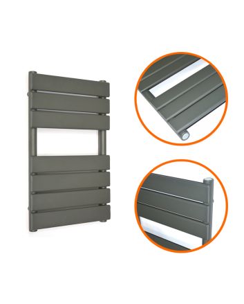 650 x 400mm Anthracite Heated Towel Rail, Bathroom Radiator