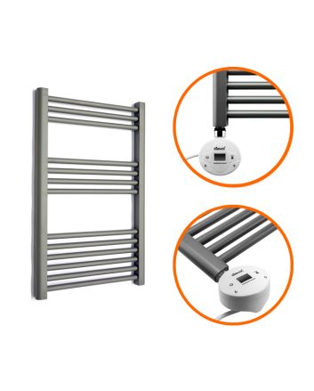 800 x 600mm Electric Anthracite Heated Towel Rail