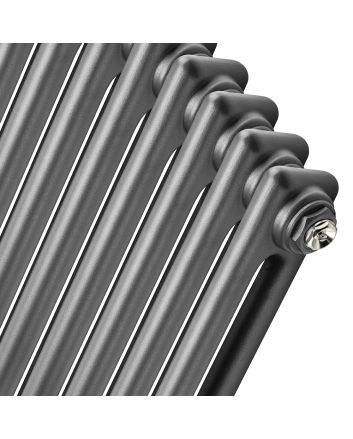 1800 x 203mm Anthracite Vertical Traditional 2 Column Radiator