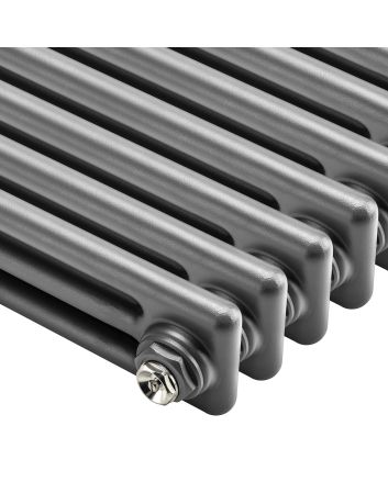1800 x 203mm Anthracite Vertical Traditional 3 Column Radiator