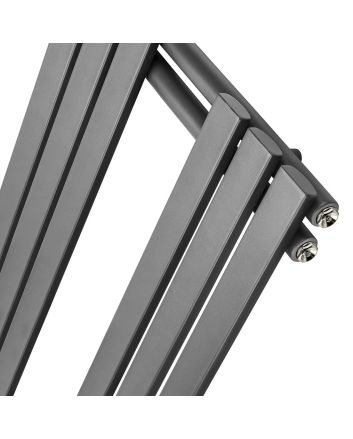 1180 x 400mm Anthracite Flat Panel Bathroom Towel Radiator