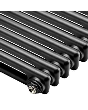 1800 x 470mm Black Vertical Traditional 2 Column Radiator