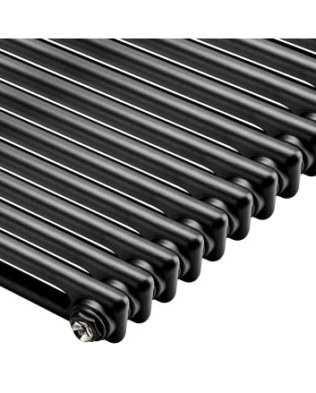 600 x 788mm Black Horizontal Traditional 2 Column Radiator