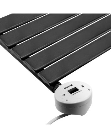 630 x 400mm Electric Black Single Flat Panel Vertical Radiator