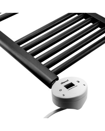 800 x 400mm Electric Black Heated Towel Rail