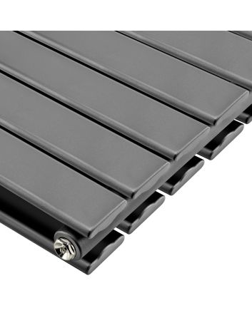 400 x 420mm Anthracite Double Flat Panel Horizontal Radiator