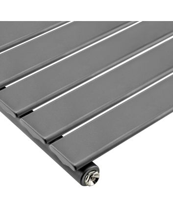 400 x 420mm Anthracite Single Flat Panel Horizontal Radiator 