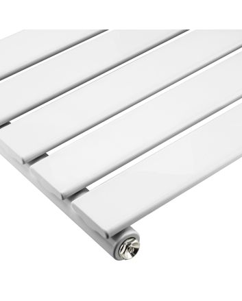635 x 420mm White Single Flat Panel Horizontal Radiator 