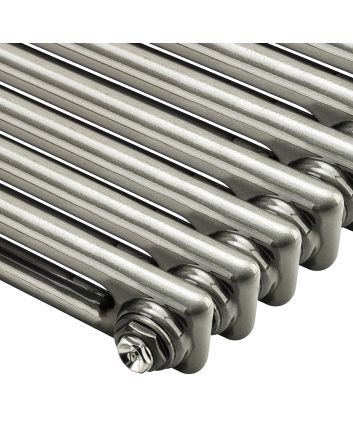 600 x 788mm Raw Metal Lacquered Horizontal Traditional 2 Column Radiator