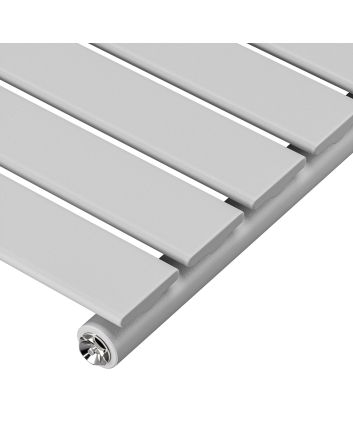 400 x 420mm Feather Grey Single Flat Panel Horizontal Radiator
