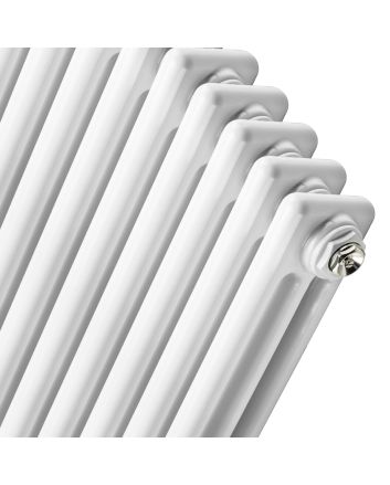 1500 x 293mm White Vertical Traditional 3 Column Radiator