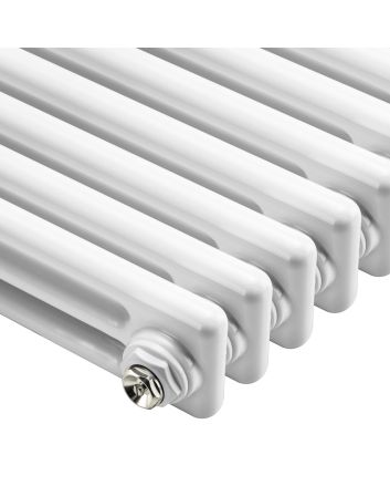 1800 x 203mm White Vertical Traditional 3 Column Radiator