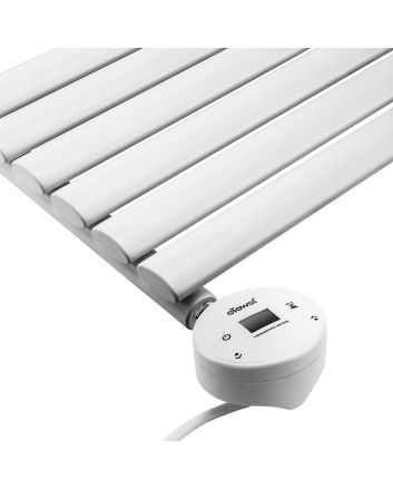 635 x 595mm Electric White Single Oval Panel Horizontal Radiator
