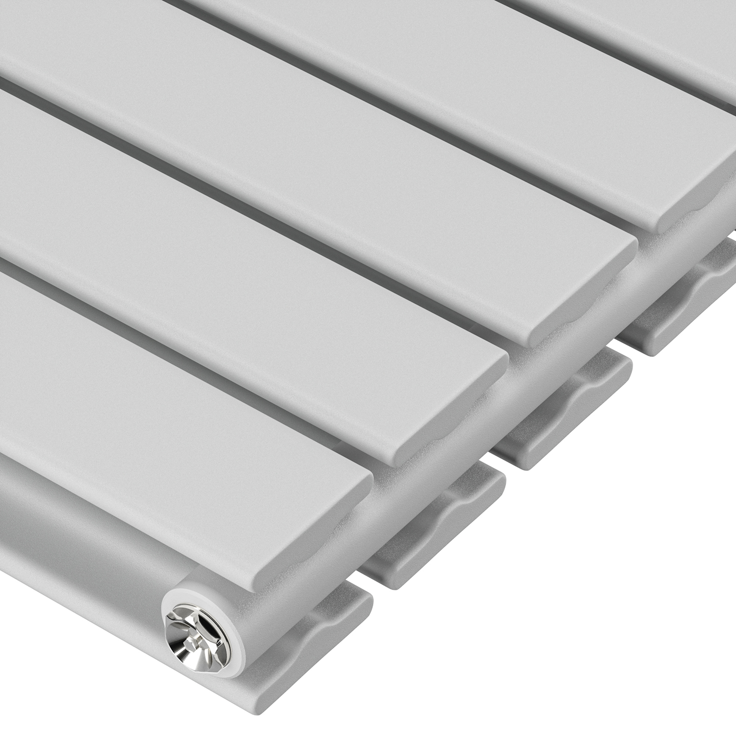 1600 x 350mm Feather Grey Double Flat Panel Vertical Radiator
