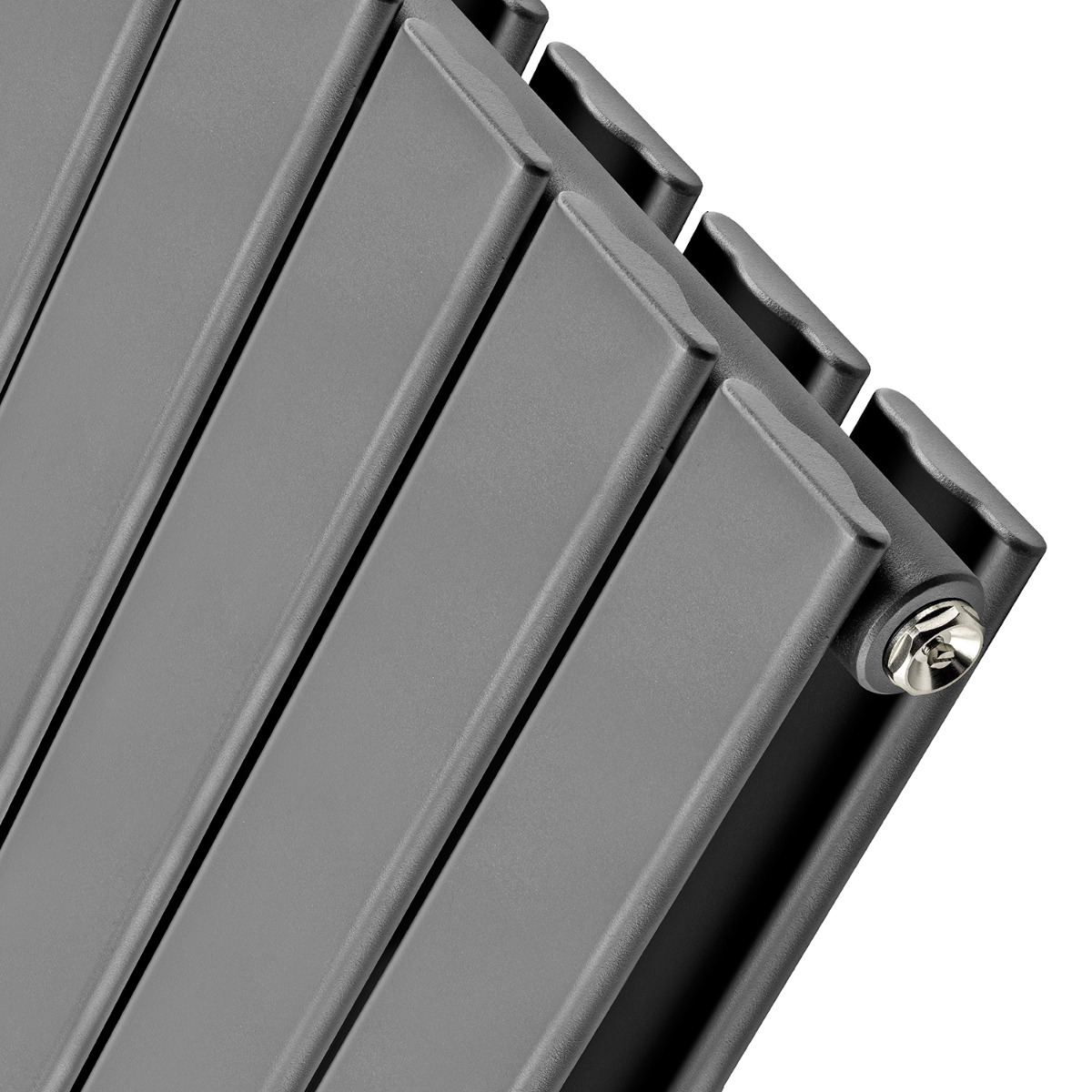 635 x 630mm Anthracite Double Flat Panel Horizontal Radiator 