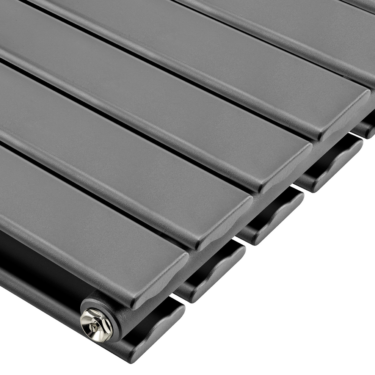 1600 x 280mm Anthracite Double Flat Panel Vertical Radiator 