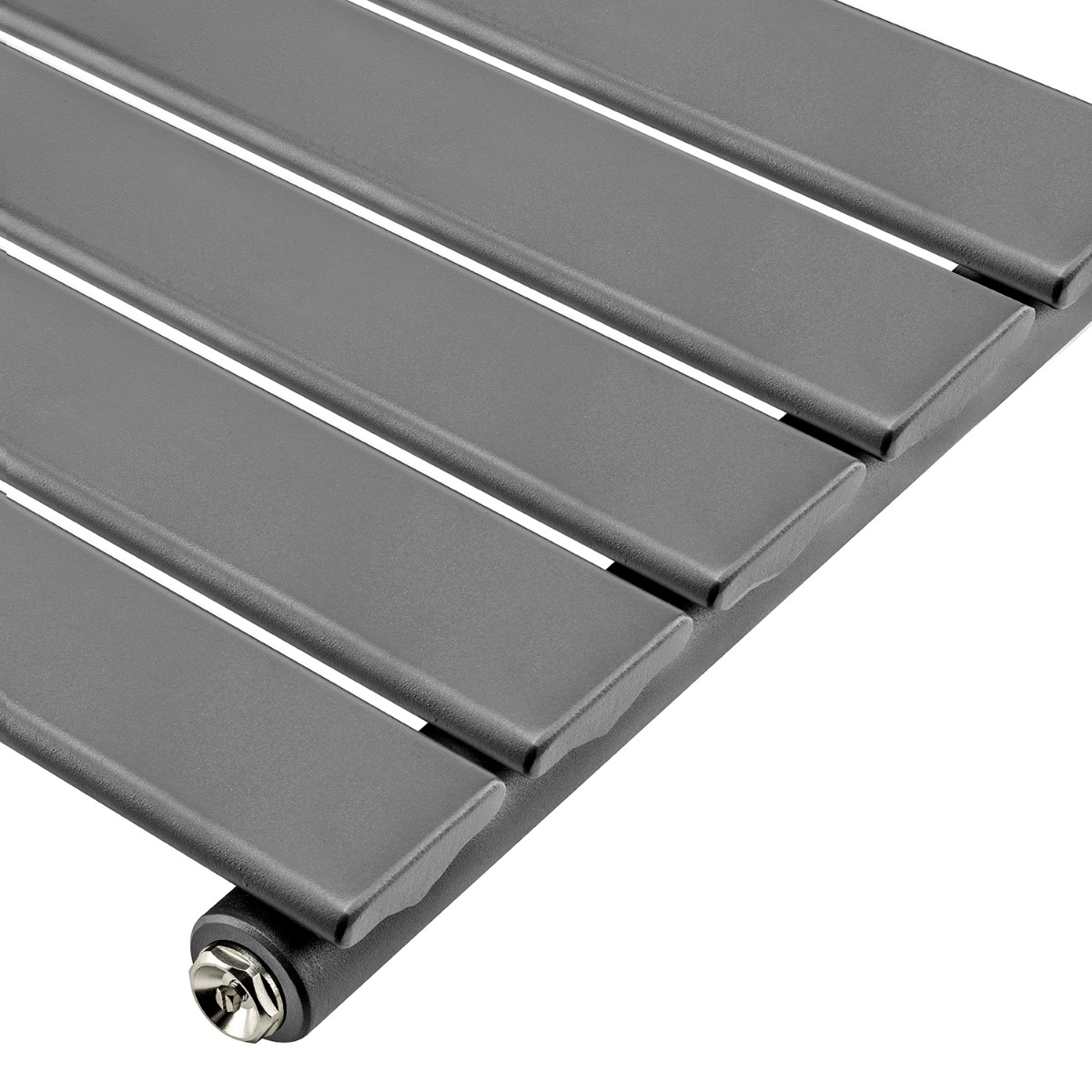 1600 x 280mm Anthracite Single Flat Panel Vertical Radiator 