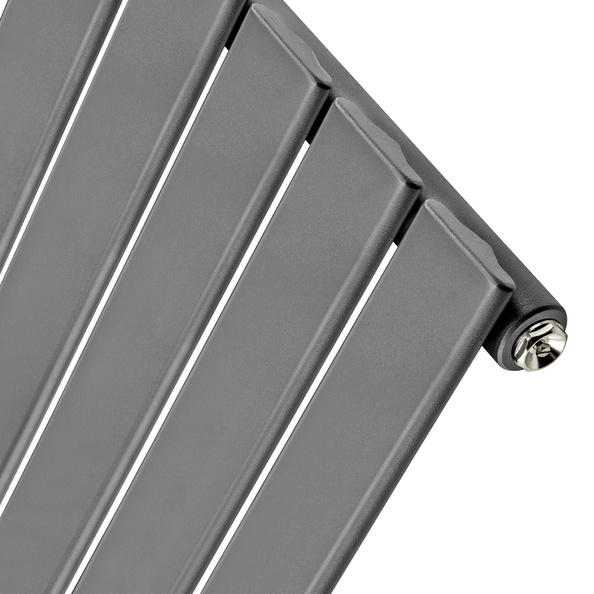635 x 420mm Anthracite Single Flat Panel Horizontal Radiator 