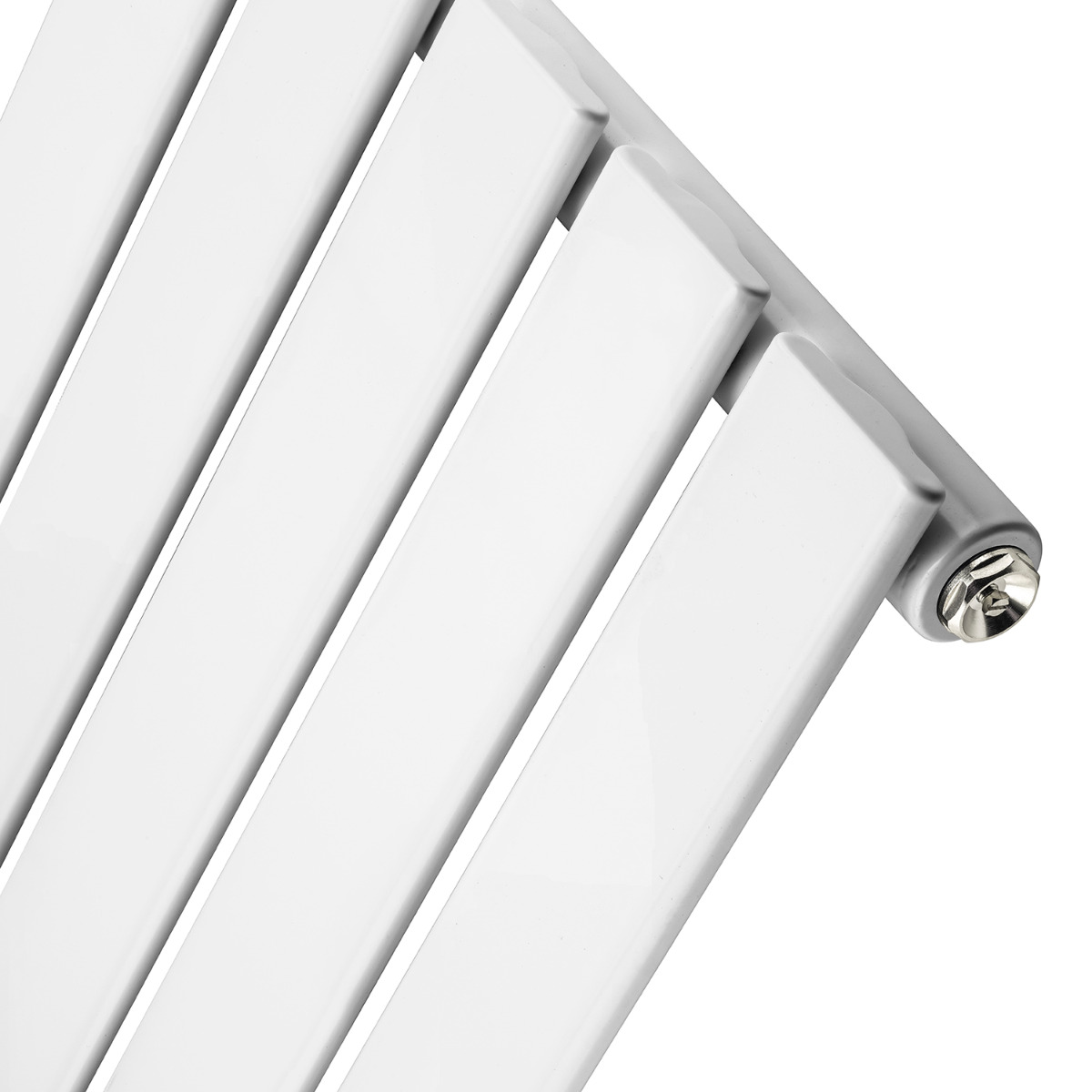1600 x 280mm White Single Flat Panel Vertical Radiator 