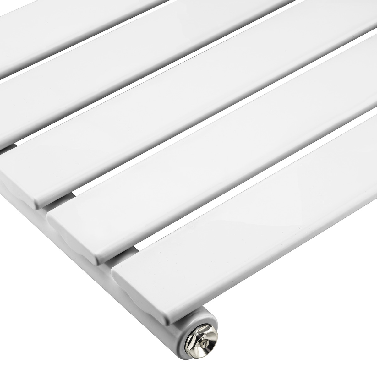 1600 x 280mm White Single Flat Panel Vertical Radiator 