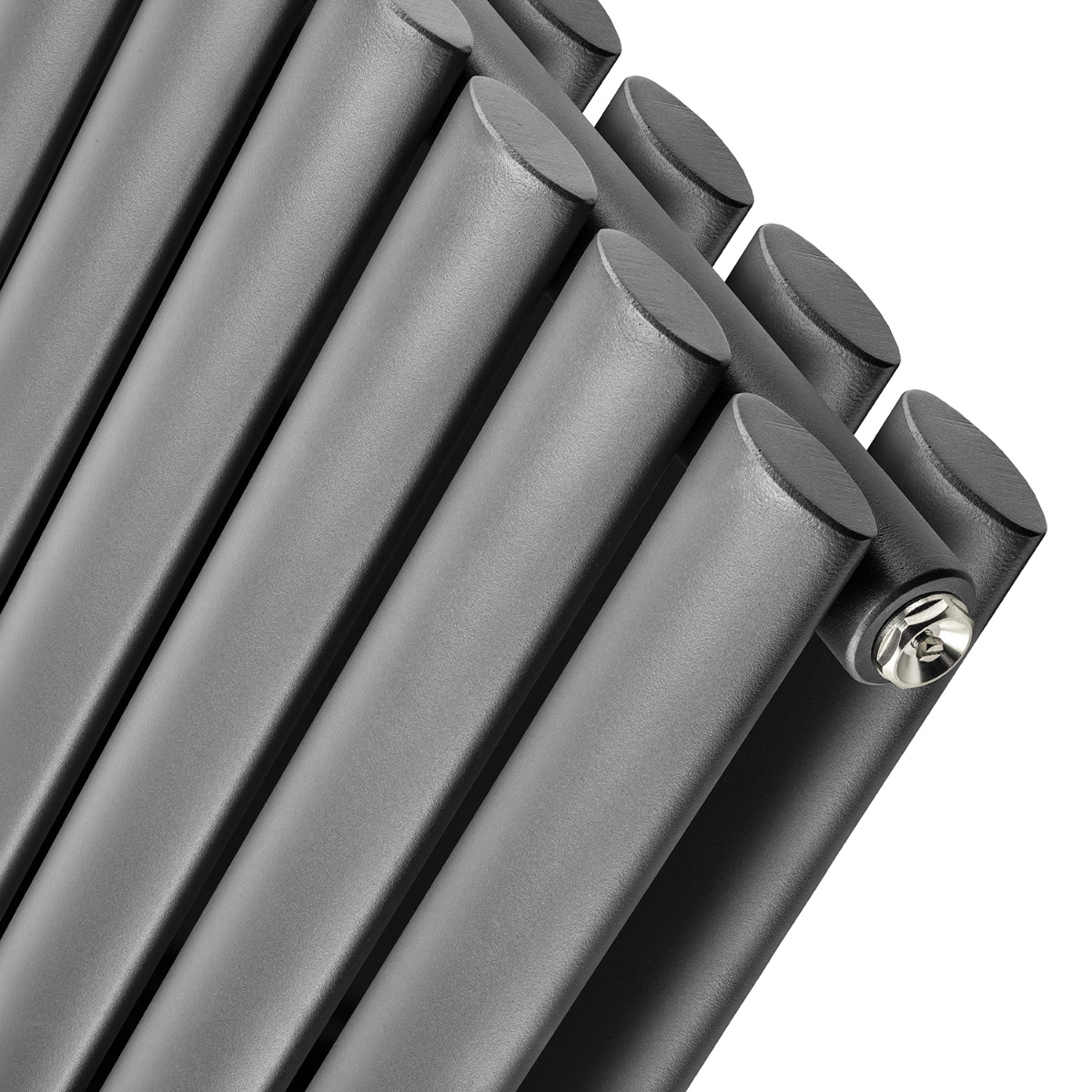 635 x 415mm Anthracite Double Oval Tube Horizontal Radiator 