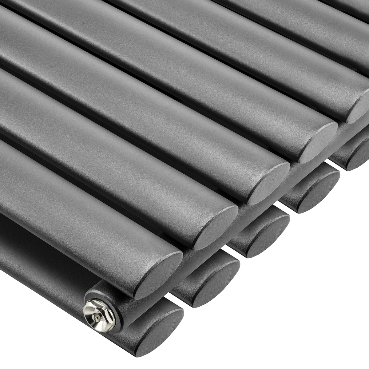 635 x 415mm Anthracite Double Oval Tube Horizontal Radiator 