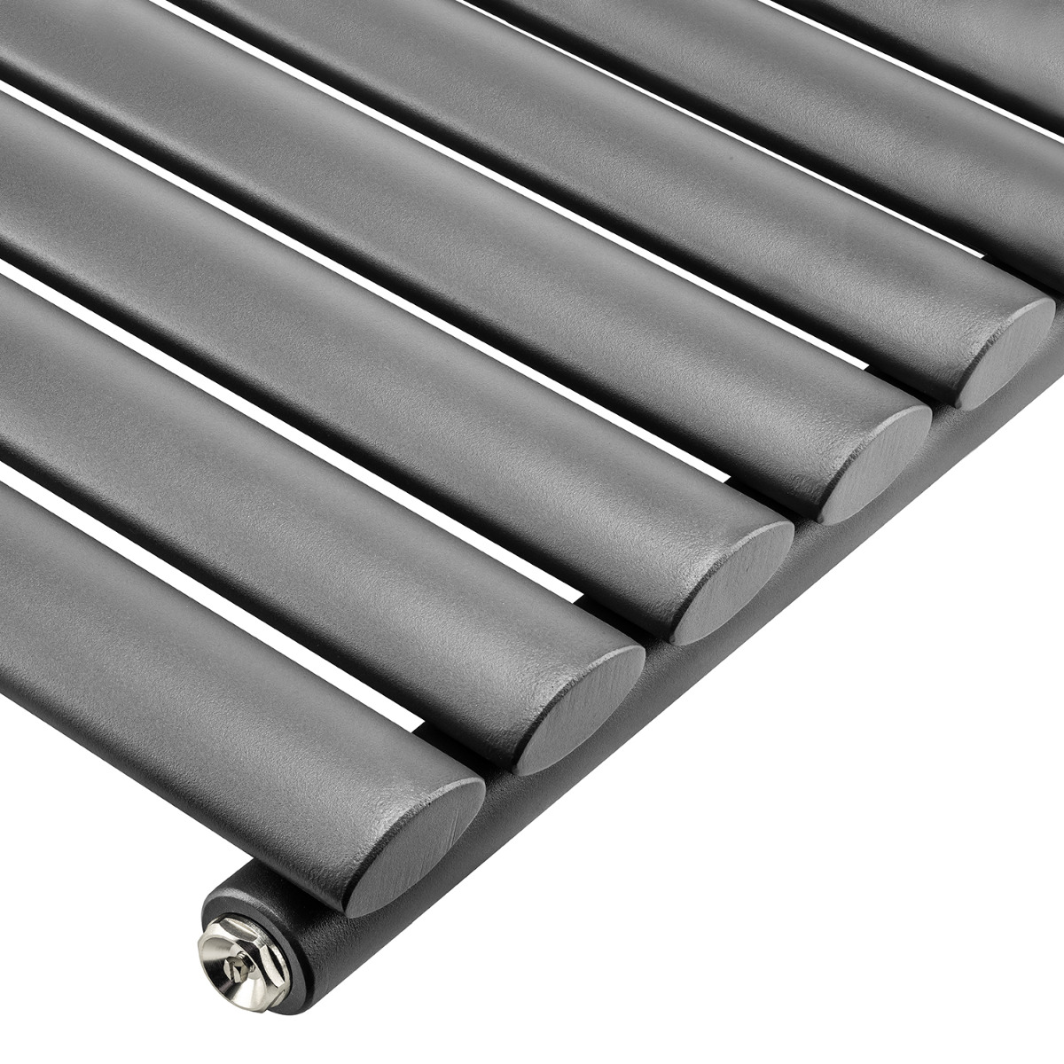 635 x 415mm Anthracite Single Oval Tube Horizontal Radiator 